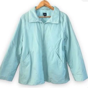 Eileen Fisher Light Aqua Bomber Jacket
